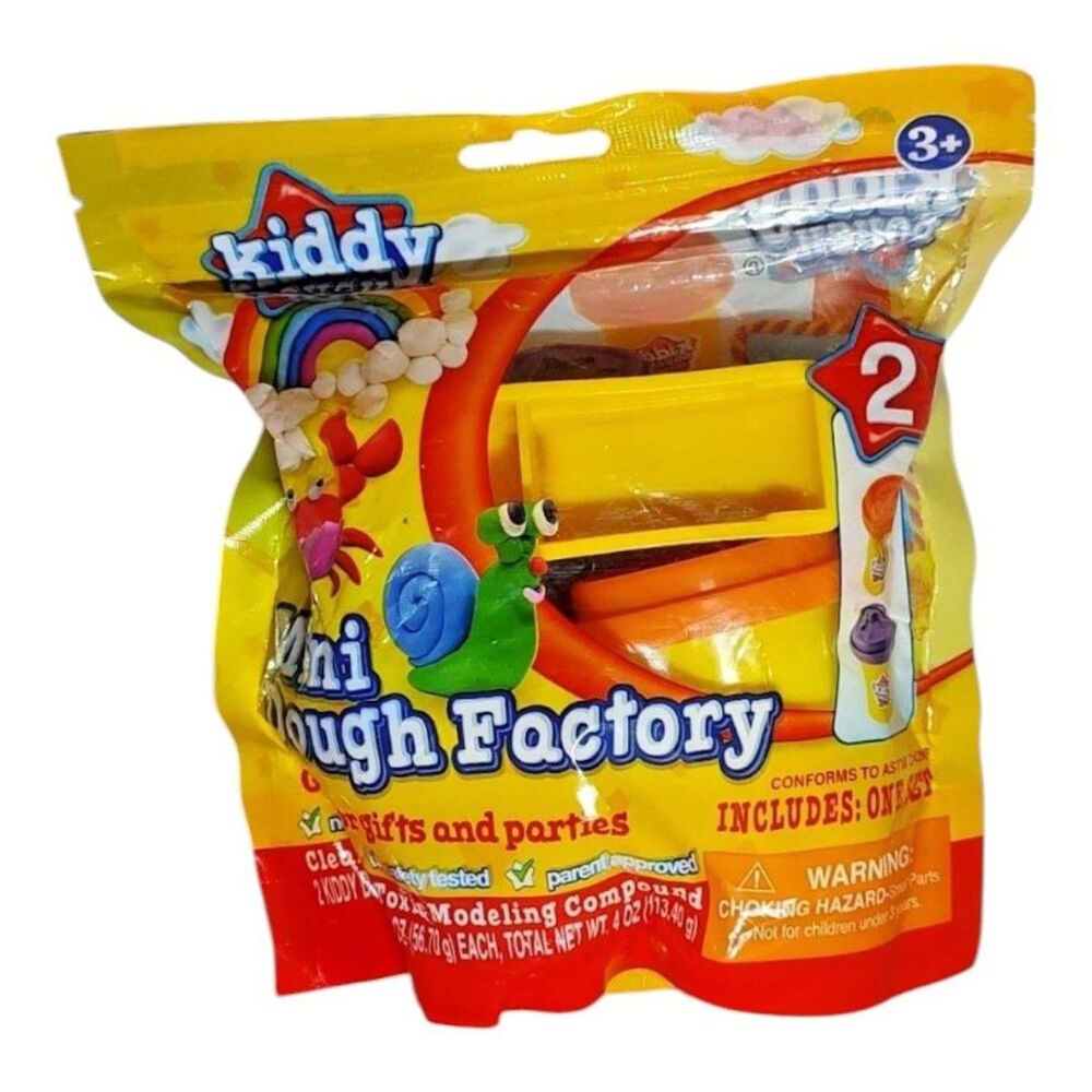 Kiddy Mini Dough Factory Set Clean Non-Toxic Modeling Compound Gift Party Safe